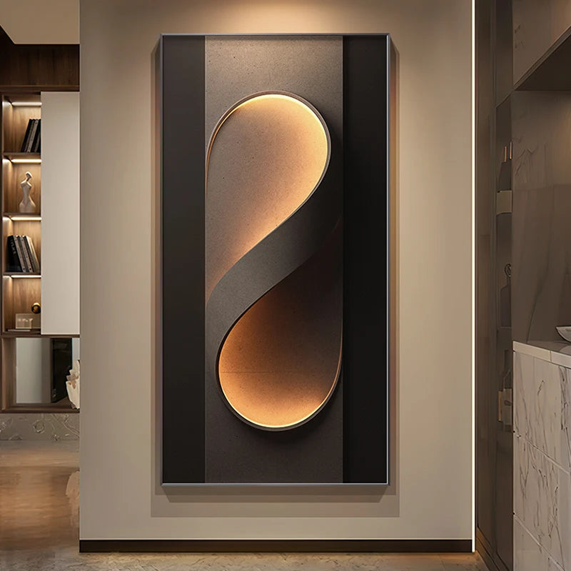 Modern LED Wall Lamp for Living Room & Hotel Decor - Flat Crystal Ceramic Surface