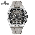 Men's Multifunctional Waterproof Chronograph Watch with Luminous Hands - Silicone Strap