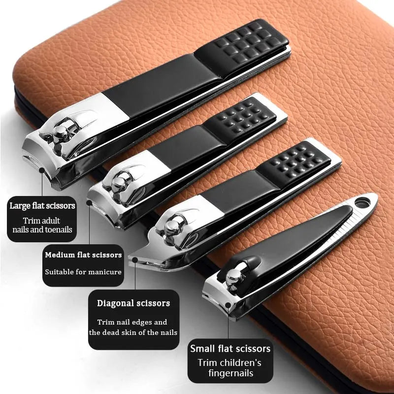 Manicure Tool Set 7-24Pcs Stainless Steel Nail Clippers & Grooming Kit