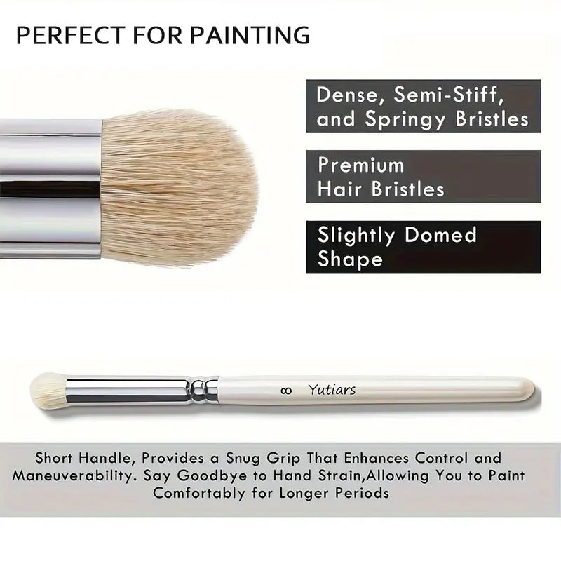 Miniature Painting Dry Brush Set for Acrylic, Oil, Watercolor - Hobby & Professional Use