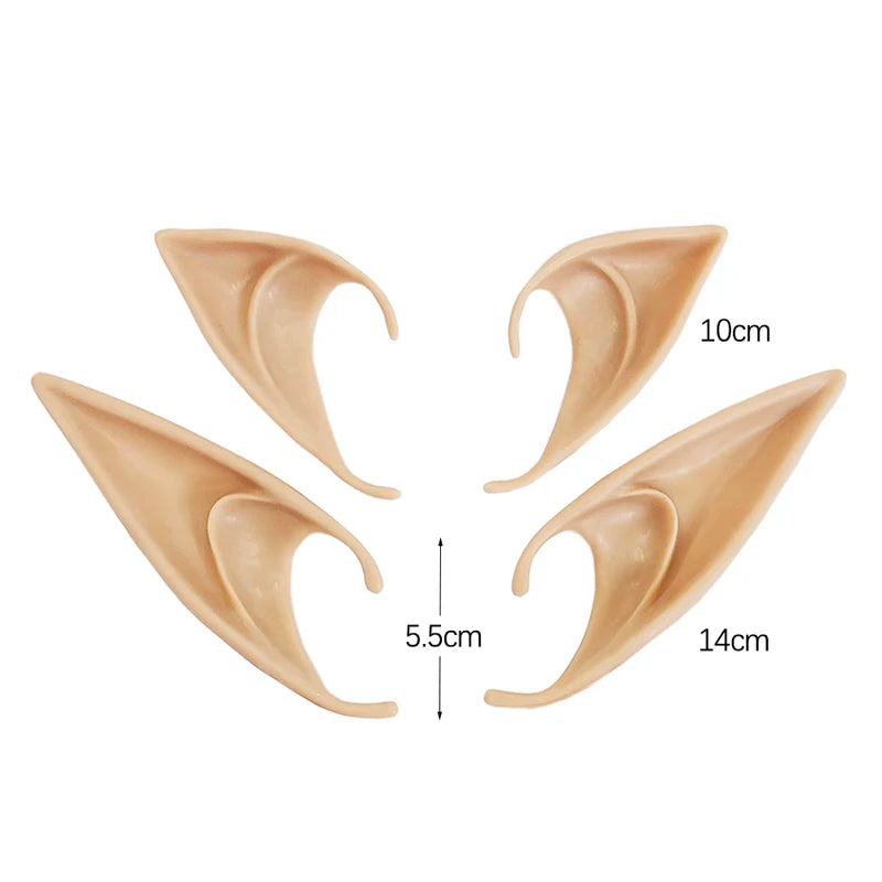Halloween Elf Ears Latex Props Costume Accessories for Cosplay & Parties