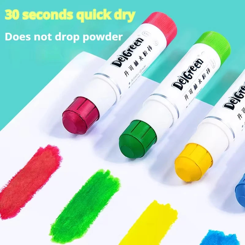 Multi-Color Gouache Paint Sticks Set - Washable Non-Toxic Art Supplies for Drawing and Graffiti