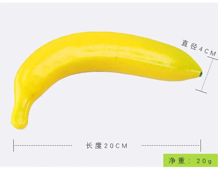 Artificial Banana Food Props Set - 10pcs 20cm Food Craft & Photography Decor