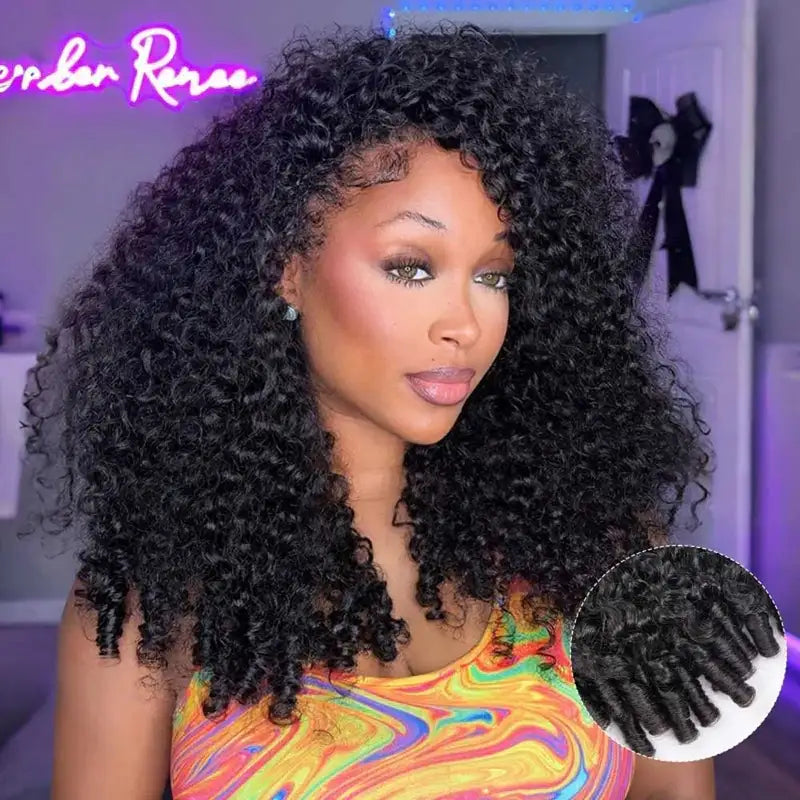 250% Density Burmese Curly Human Hair Wig 13x4 HD Transparent Lace Frontal 28 Inch