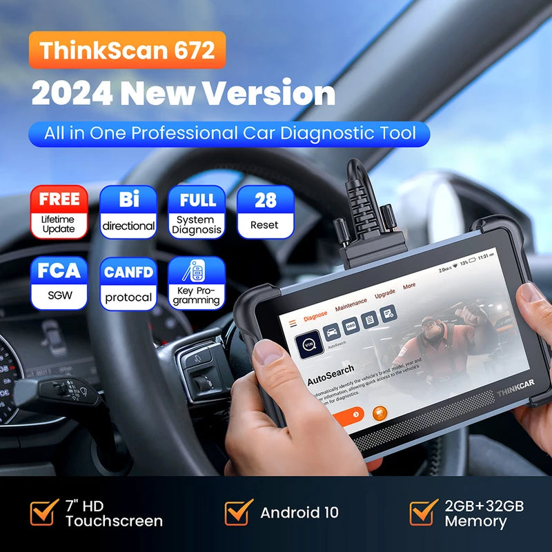 Car Diagnostic Scanner 672 Bi-Directional Full System CANFD IMMO Reset