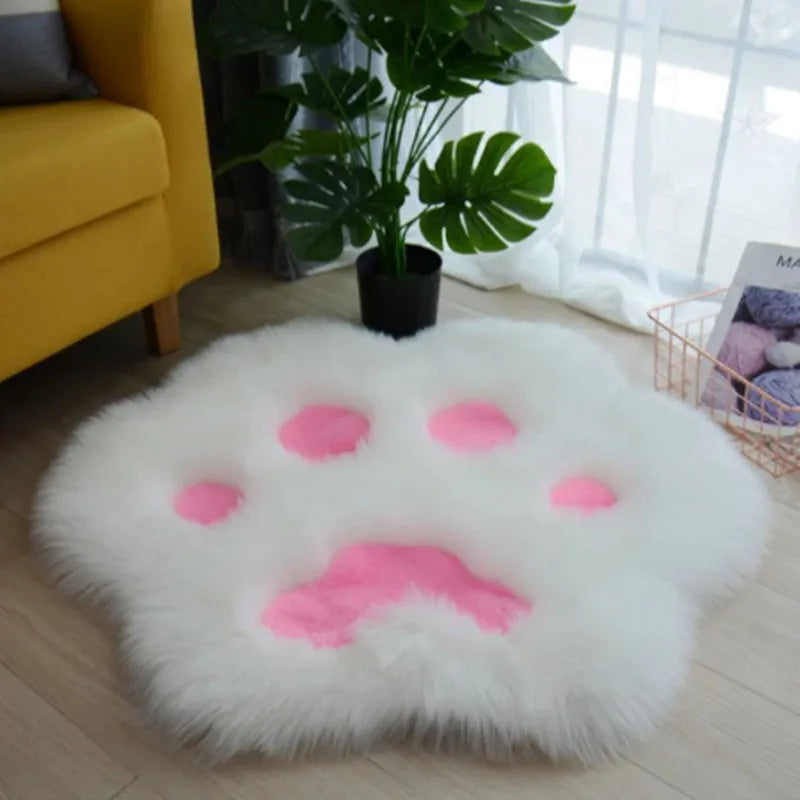 Cat Paw Pattern Plush Carpet for Living Room Soft Rug Home Decor