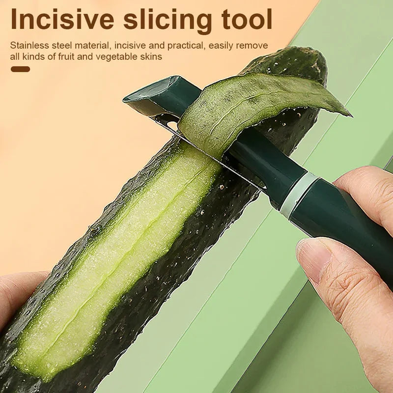 Kitchen Potato Peeler Fruits & Vegetables Planer with Stainless Steel Blade - Multiple Colors