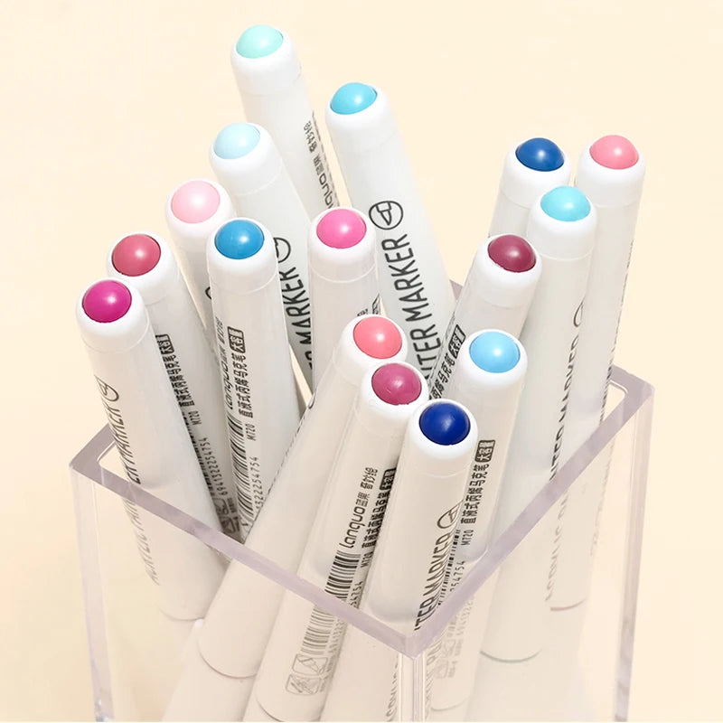Set of 9 Color Acrylic Paint Markers for Art, Drawing & DIY Crafts