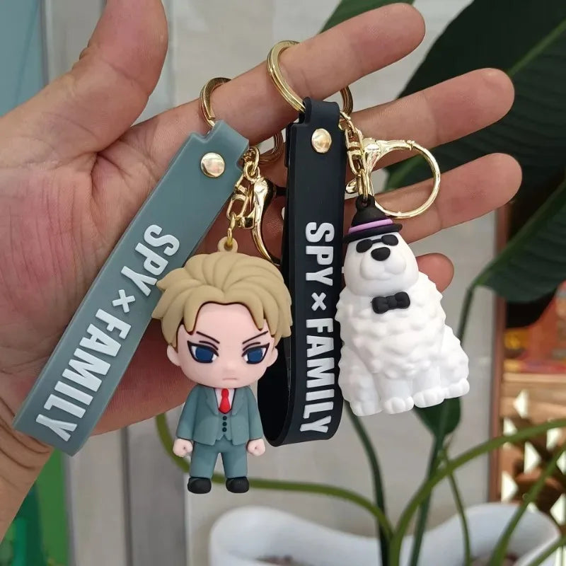 Anime Keychain with Cute PVC Silicone Charm - Backpack & Car Accessory, Multiple Colors
