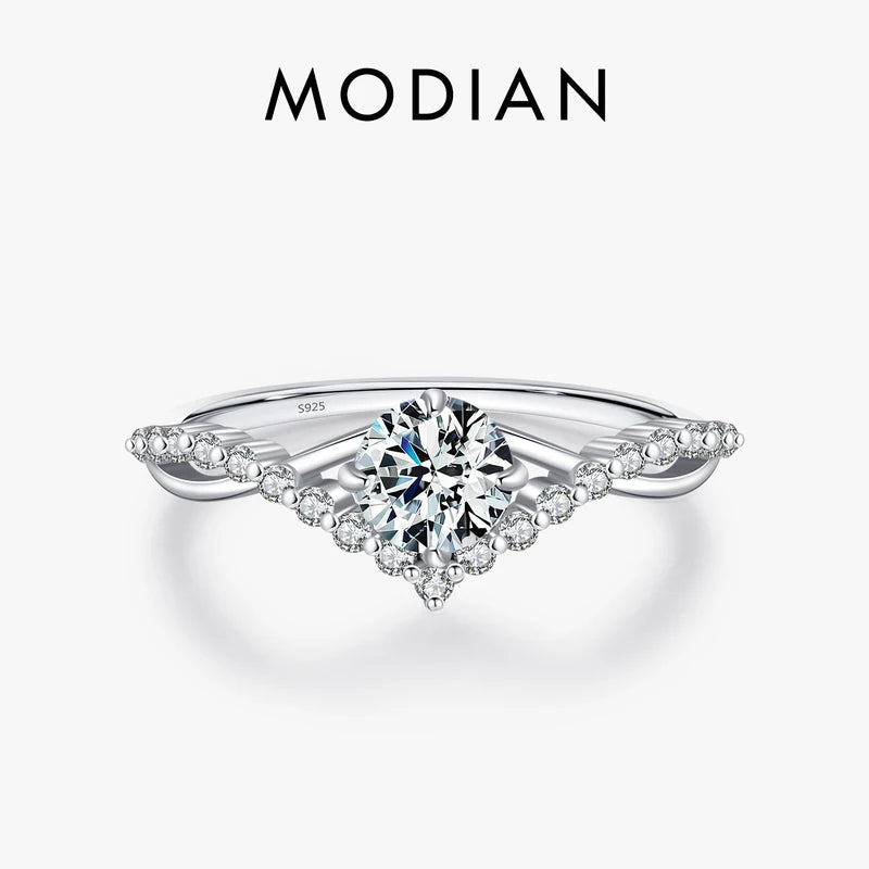 D Color Moissanite Engagement Ring 925 Sterling Silver Wedding Jewelry