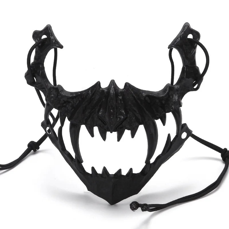 Halloween Half-Face Mask Cosplay Dragon Tiger Wolf Skull Mask for Performance