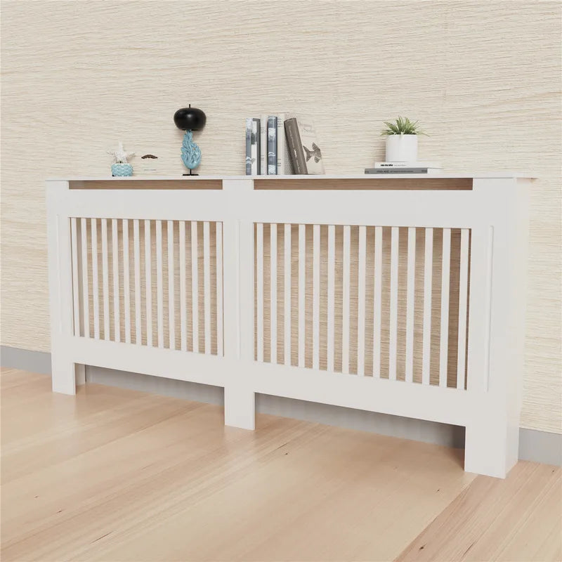 Large Radiator Cover 36 Inch Tall MDF Screen with Grill Shelf for Home & Office