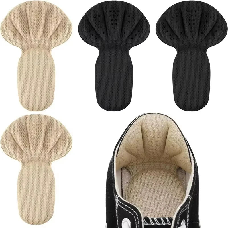 2-in-1 Heel Insole with Heel Protector for Shoes Too Big, Soft Mesh, Anti-Slip