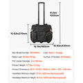 Heavy-Duty Rolling Tool Bag on Wheels with 25 Pockets, 110Lbs Capacity