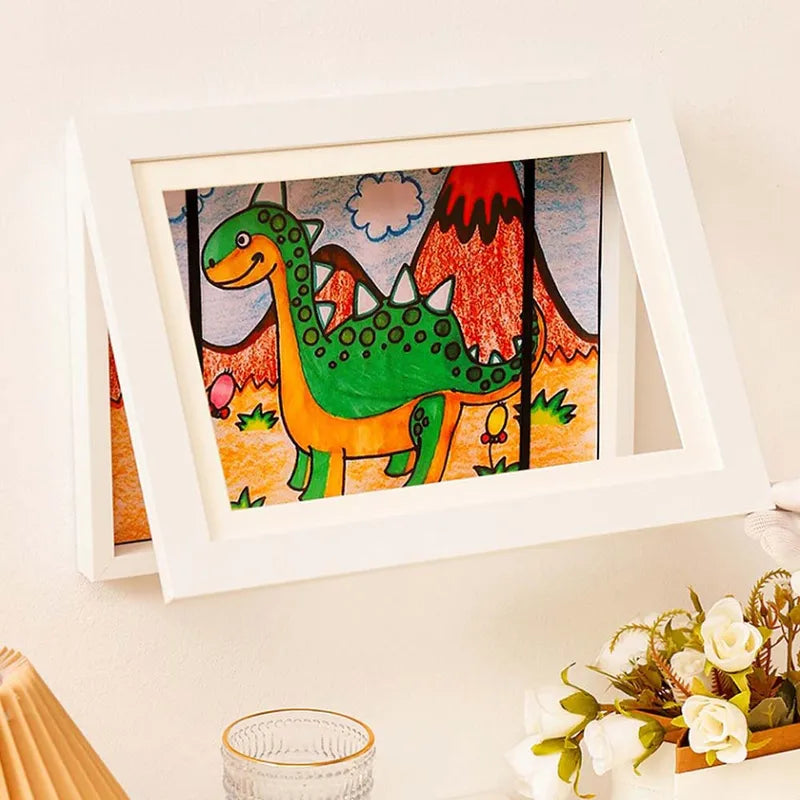 Children's Art Display Frames Wooden A4/6 Inch Reusable Photo & Artwork Holder