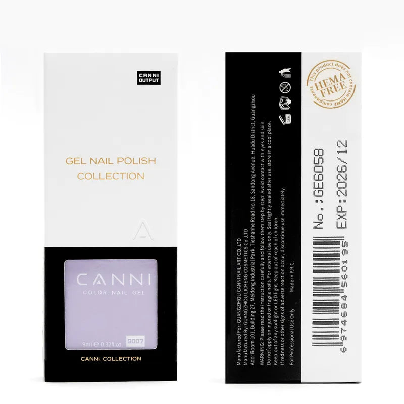 9ml Enamel Gel Nail Polish - Semi Permanent UV LED Nail Lacquer, HEMA Free