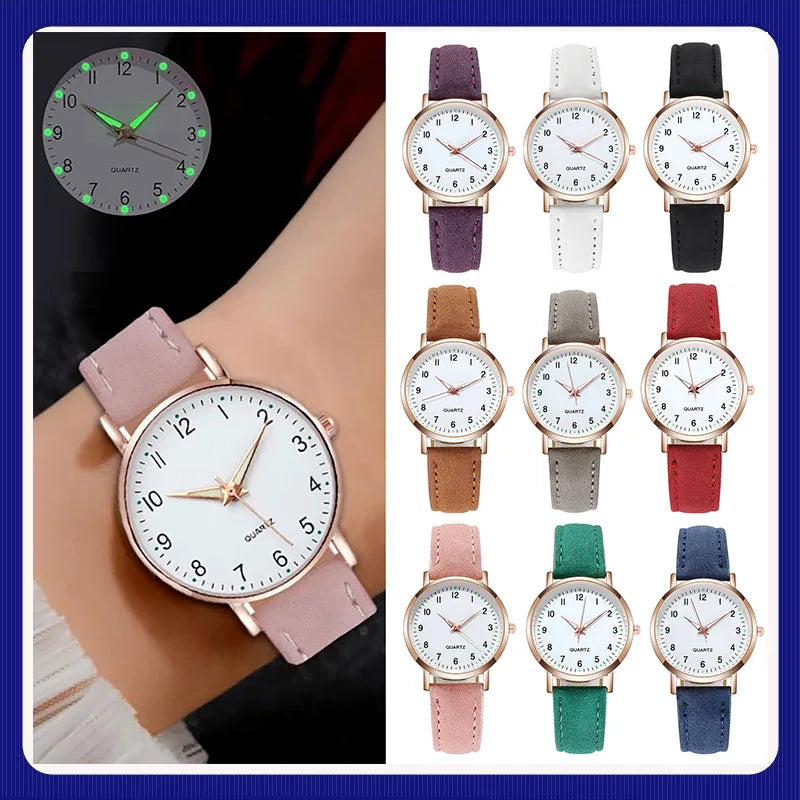 Luxury Women's Diamond-Studded Quartz Watch with Luminous Night Glow