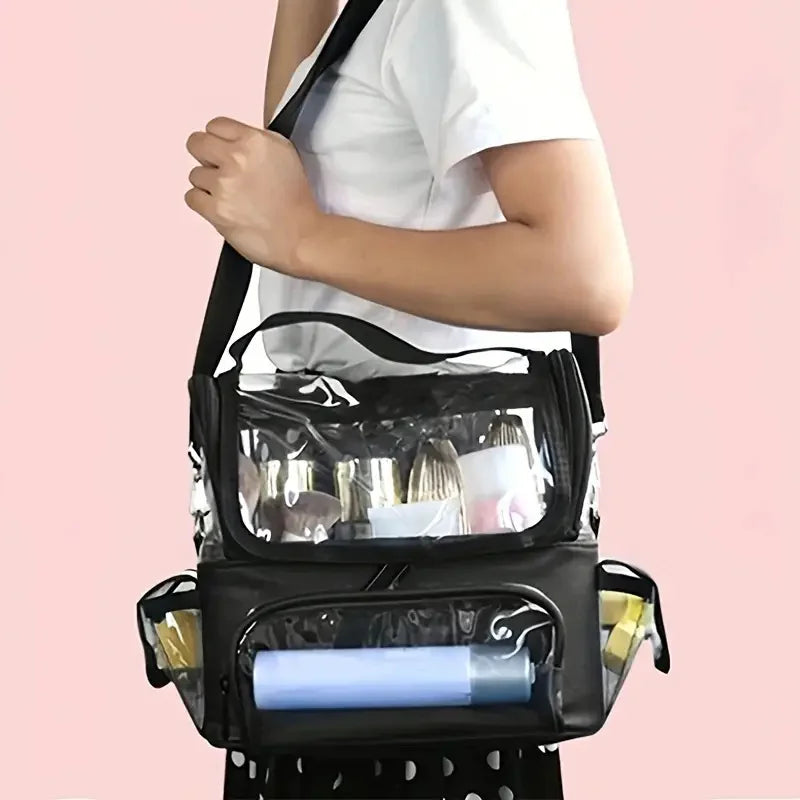 Travel Makeup Brush Organizer Backpack Waterproof Cosmetic Bag with Divider