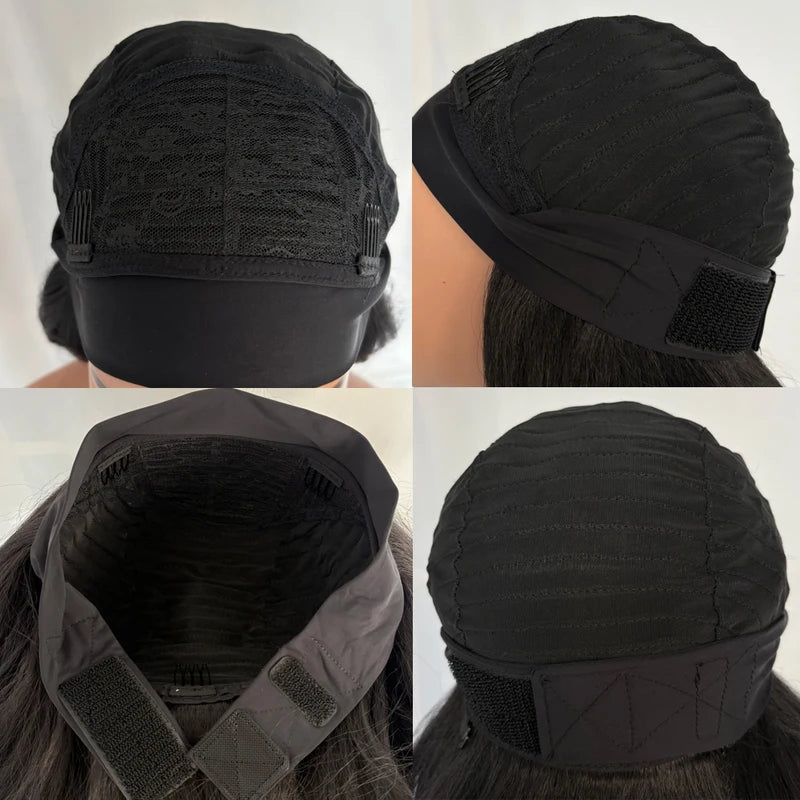 Synthetic Short Body Wave Wig 18 Inch Curly Yaki Hair for Women - Black & Color Variants