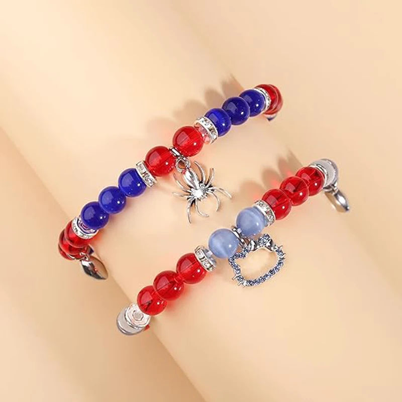 Matching Spider Friendship Bracelets for Couples & Best Friends Jewelry Gift Set