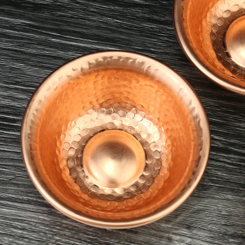 Hammered Copper Water Bowl Handmade Nepalese Religious Bowl for Buddha Buddhist Supplies