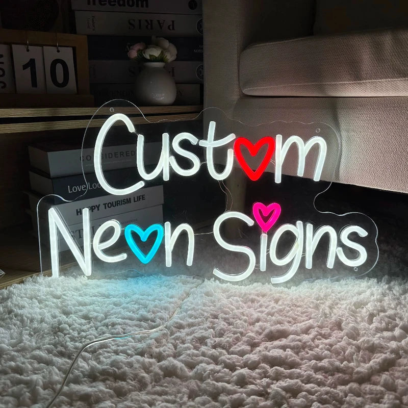 Personalised LED Neon Sign Custom Name Light for Wedding Bar Bedroom Decor