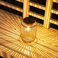 Outdoor Solar Lanterns Boho Rattan Hanging Lights for Garden Patio Yard