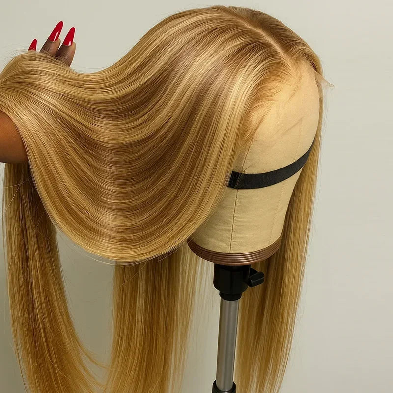 Pre-Plucked Human Hair Wigs with Lace Front & 250% Density - Straight Bob Wigs for Women