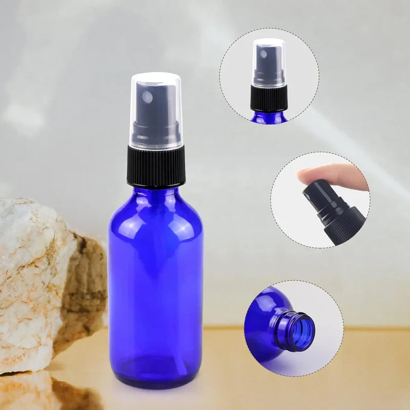 Glass Spray Bottle with Mist Sprayer - Refillable Travel Essential Oil Container