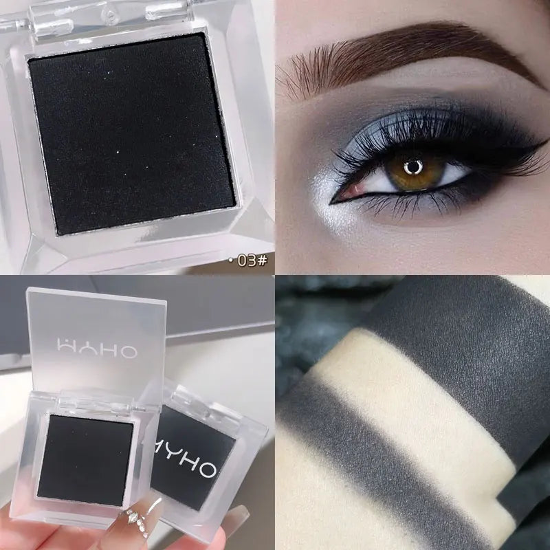 Monochrome Matte Eye Shadow Palette - Smoked, Brightening & Durable