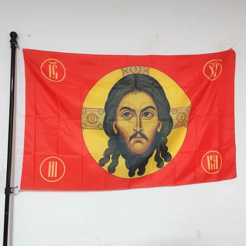 Religious Jesus Flag Banner Outdoor Indoor Decor 90x150cm Polyester Faith Flag