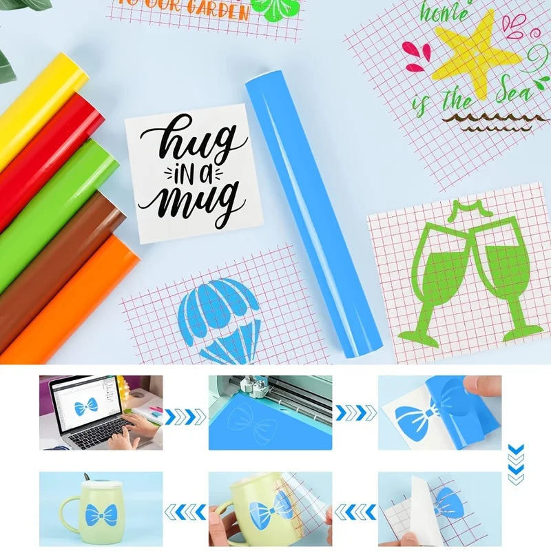 Adhesive Vinyl for Cricut & Silhouette - Outdoor Permanent Sticker Vinyl