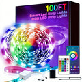 100FT RGB LED Strip Lights with Remote & App Control for Room Decoration