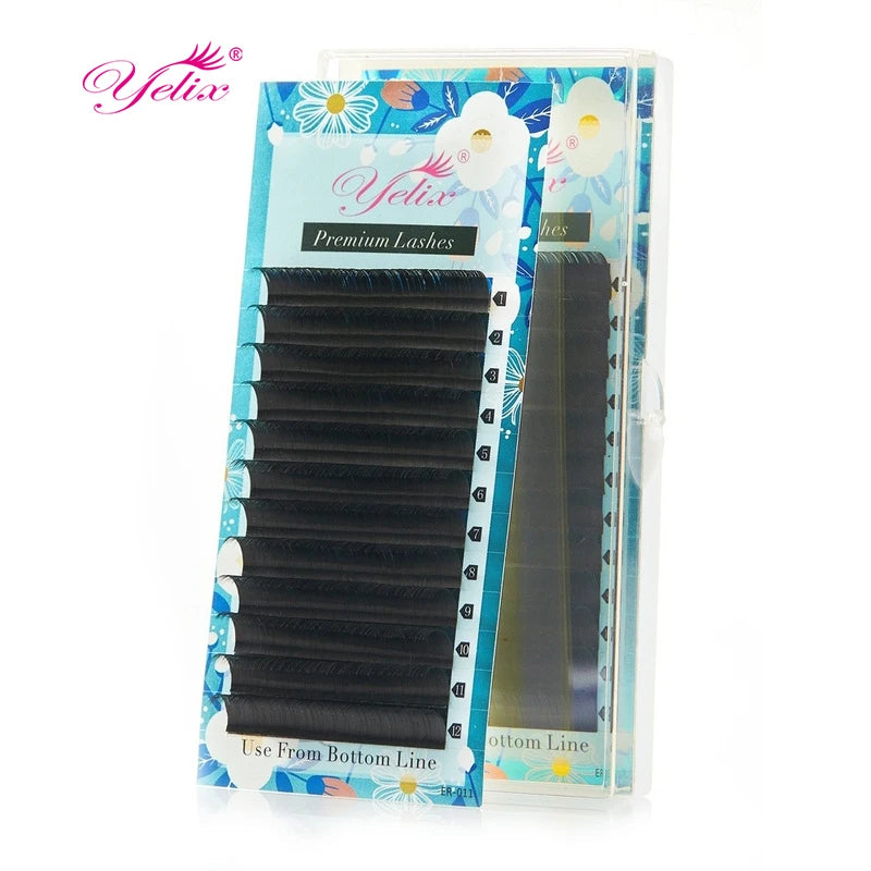 Matte Classic Lash Extensions 7-16mm D+ Curl Premium Silk Eyelashes - Professional Supplies