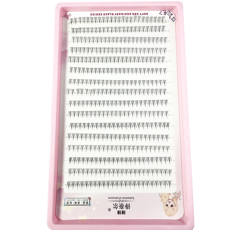 384PCS Black V-Shape False Eyelash Clusters for Natural Bottom Lash Makeup