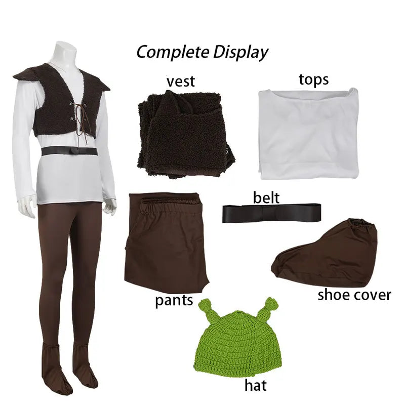 Monster Shrek Cosplay Costume for Kids and Adults - Halloween Dress Up