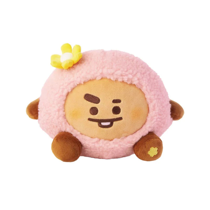 BT21 Cherry Blossom Series Keychain - Cute Cartoon Toy Pendant for Backpack Phone Bag Decor Fans Gift