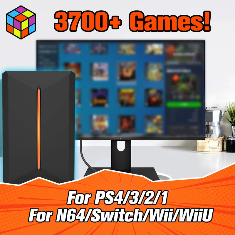 Retro Game Console Hard Drive with 3700+ Games for PS4, PS3, PS2, Wii, N64, DC, PC