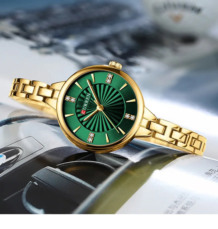 Women's Quartz Watch with Waterproof Stainless Steel Band - Fashion Casual Elegant Timepiece