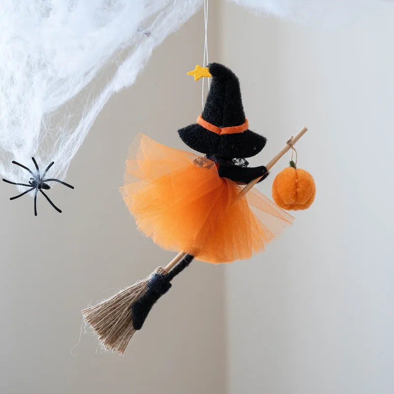Halloween Doll Girl Angel Pumpkin Pendant Decoration Scene Costume