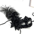 Halloween Masquerade Princess Mask with Feathers for Women Luxury Costume Party