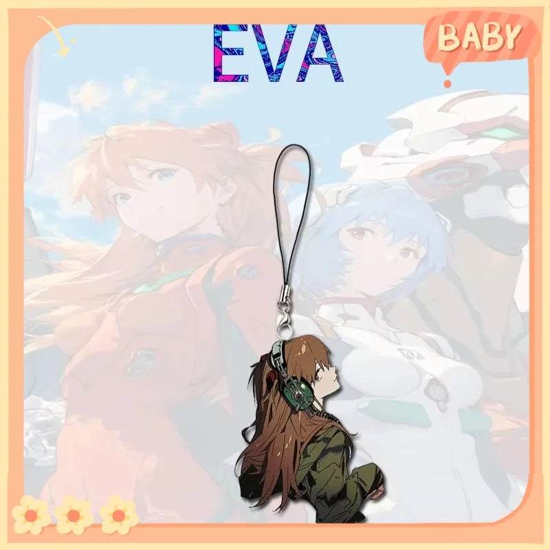 Anime Mobile Phone Chain Keychain - Evangelion School Bag Charms for Men & Women