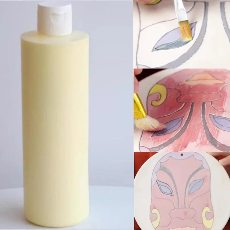 Ceramic Emulsified Wax 500ml for Glaze Isolation & Clay Repair - Water-Based