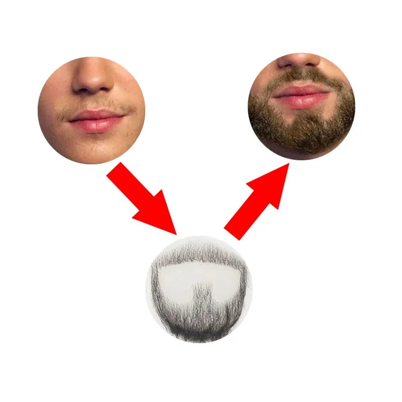 Human Hair Fake Beard for Film & TV Makeup - Daily Use Costume Accessory