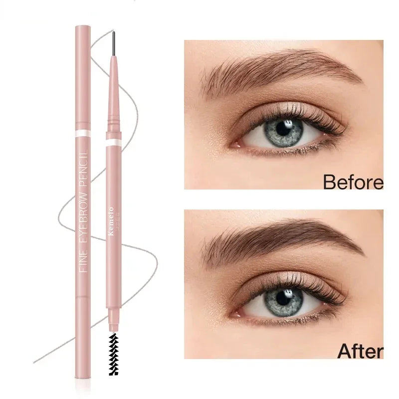 Waterproof Double-Ended Eyebrow Pencil Ultra Fine 1.5mm Long Lasting Makeup Tool