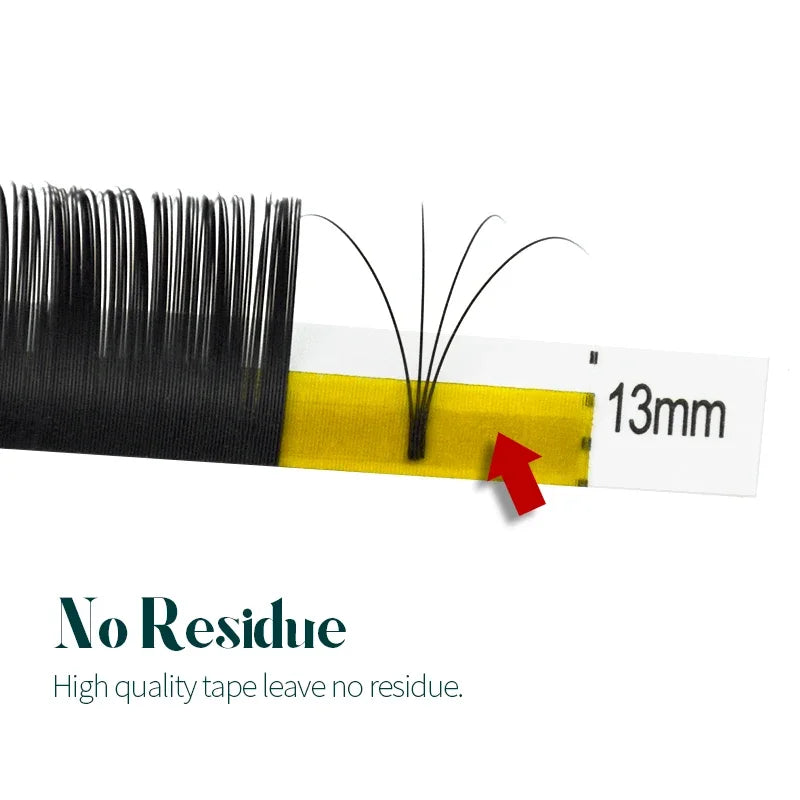 Professional Faux Eyelash Extensions 20 Rows Soft Black Tape for Makeup Artists