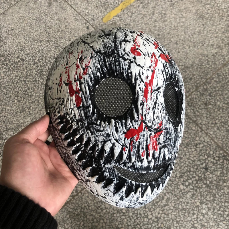 Horror Skull Mask with Blood Splatter - Creepy Plastic Costume Prop for Halloween