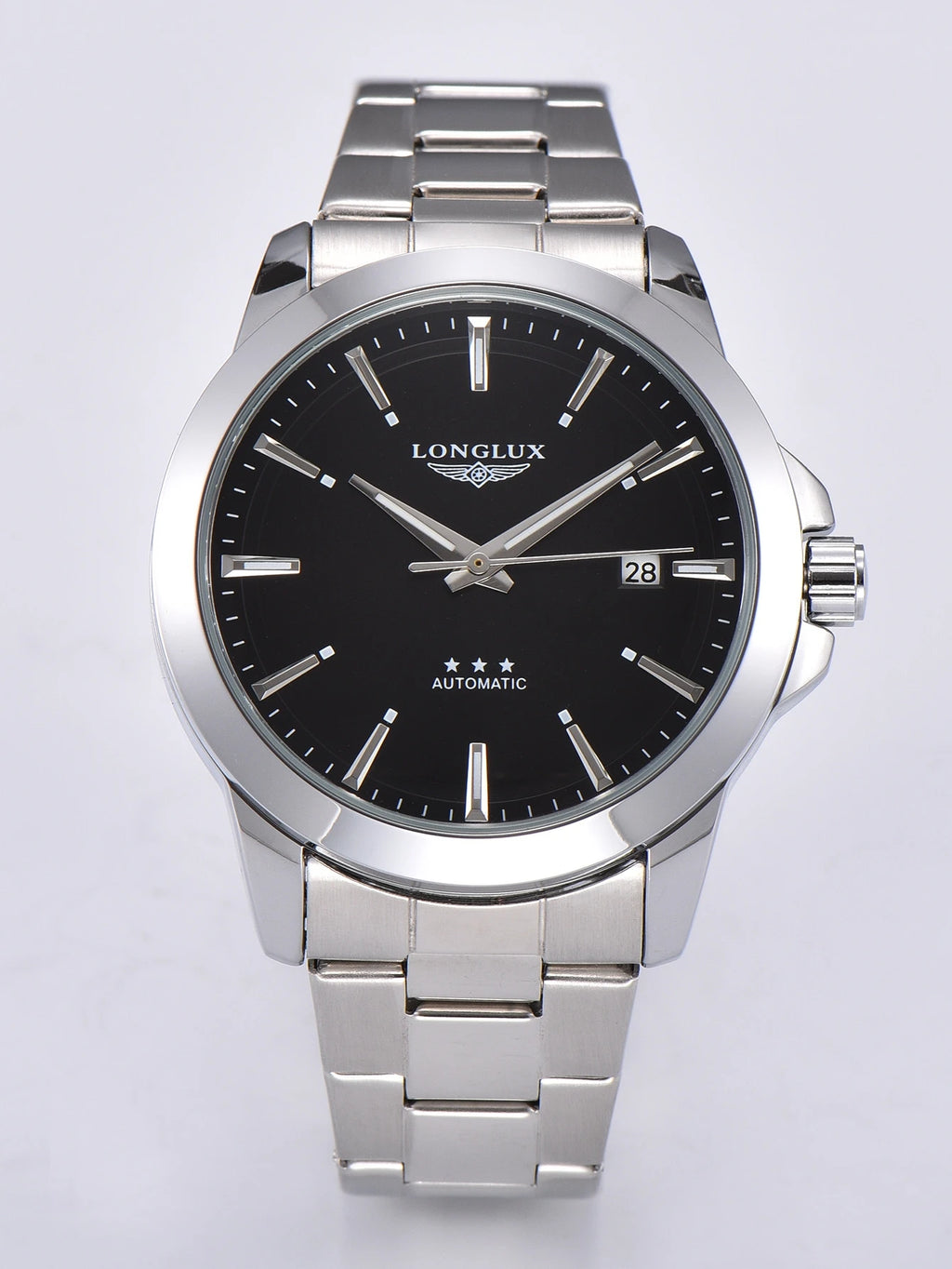 Men's Mechanical Automatic Watch Waterproof Stainless Steel Luminous Minimalist Gift