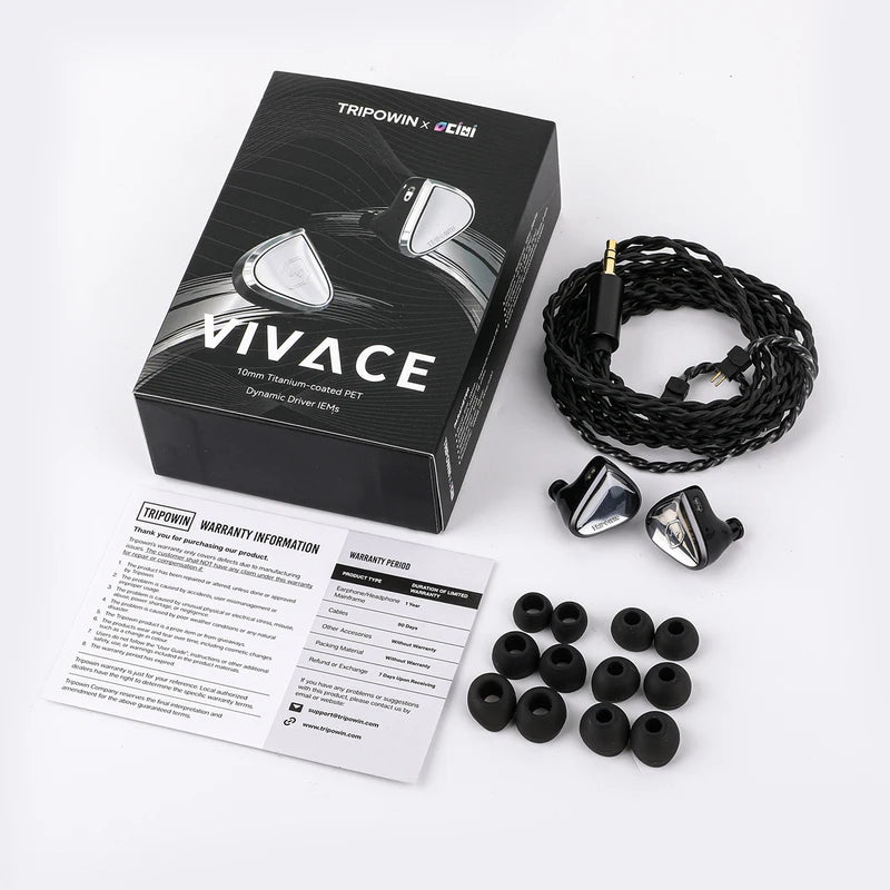 High-Quality Titanium Diaphragm IEM Earphones with Audiophile Cable