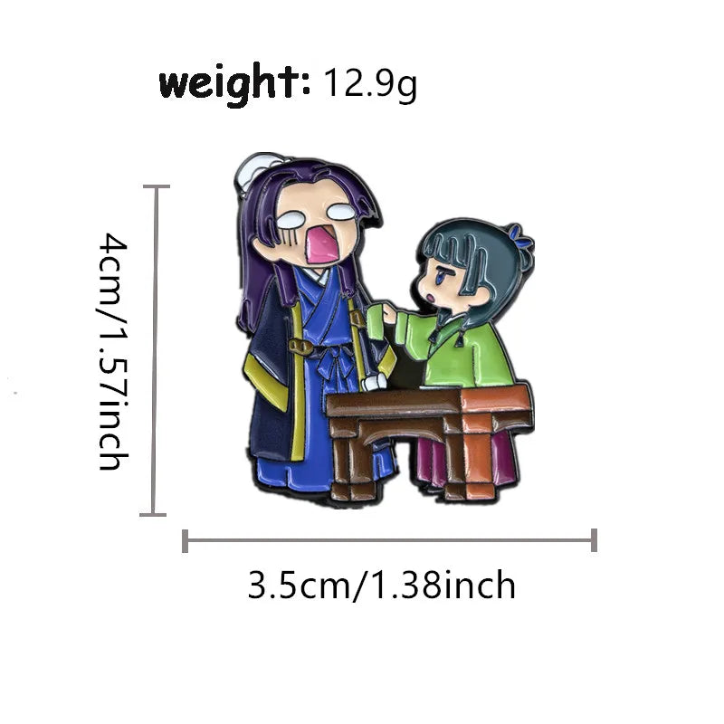 Anime Couple Enamel Brooch Pin Cartoon Jewelry Fashion Accessories